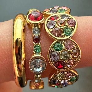 JCrew Rainbow-Colored Stacking Rings